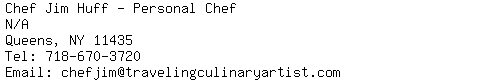 Chef Jim Huff - Personal Chef
